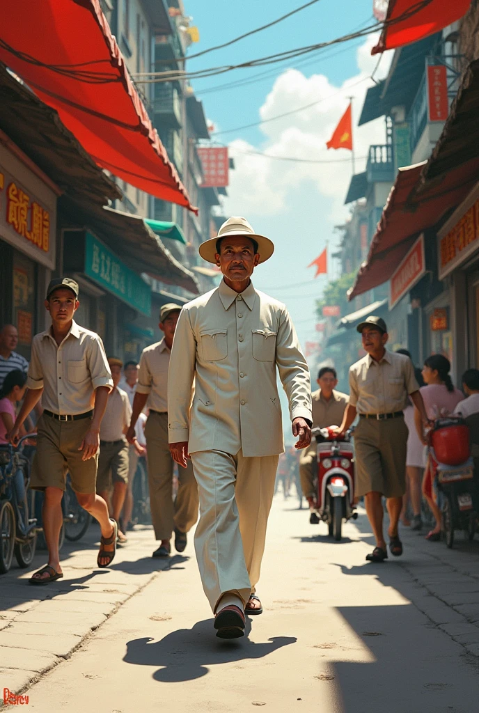 Ho Chi Minh , Walking on the streets , motion