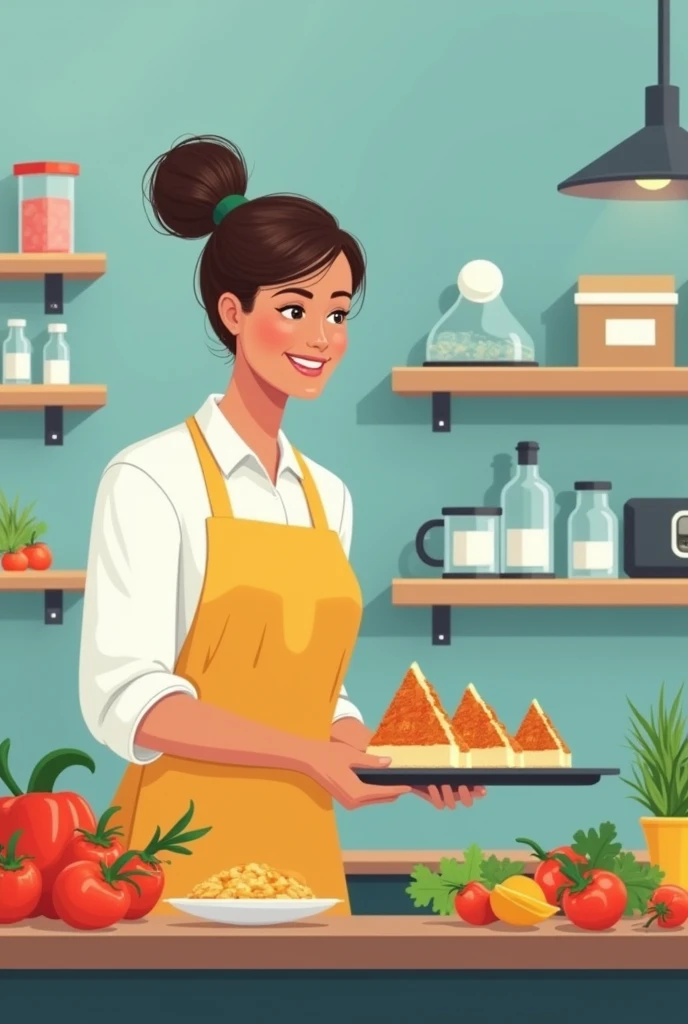 Animated image that highlights the food engineering career and at the same time the intercultural one