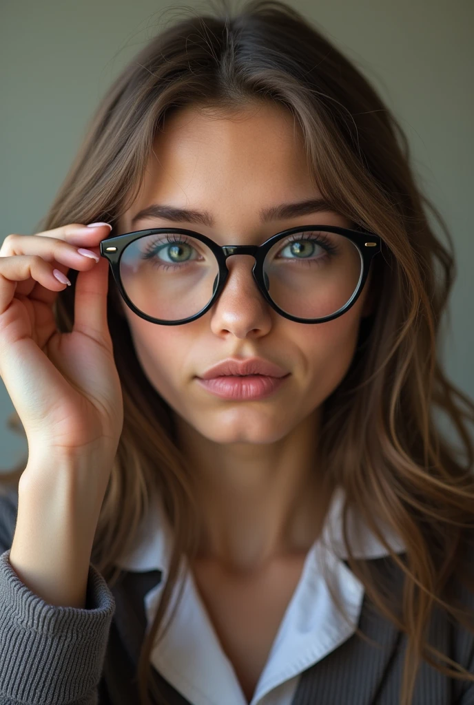 School girls get cumshot on glasses