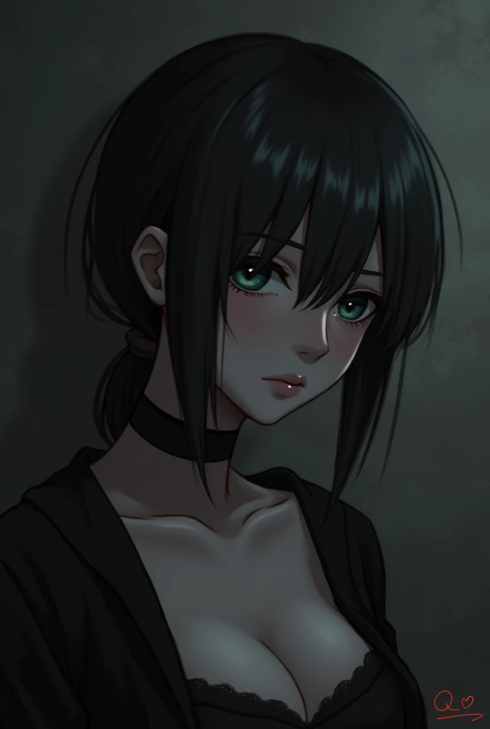 One girl, choker,Depression,Dark
