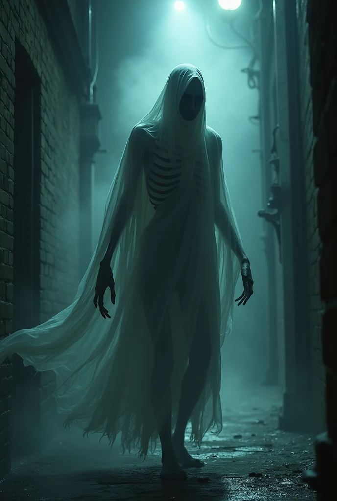 𝑮𝑶𝑳𝑰𝑵𝑻𝑼𝑻𝑼𝑻. This ghost is actually a human who has transformed because of revenge. It wanders around at night in the form of a skeleton, making a "tut tut tut" sound as it walks or flies. It will harass the people it wants revenge on until they die. It's afraid of light, especially lamps.