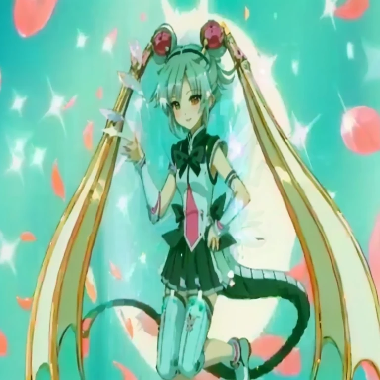 Yui is a 12 year old anime manga cartoon girl with a long tail, Sil of species, Bakuganglamorous angelic girl, magical girl style, from the vocaloid girl, inspired by Leiko Ikemura, Insect trainer girl, she holds iridescent films, The goddess Artemis smiling, yami kawaii, break, magical girl anime mahou shojo, darius puia