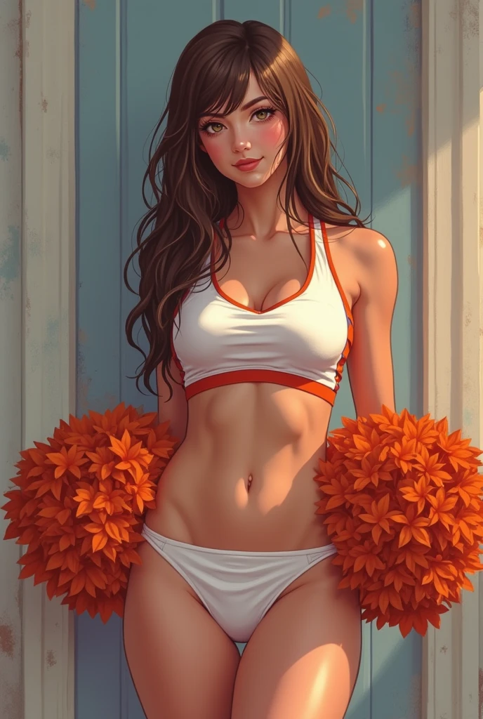 extremely detailed picture of cute cheerleader girls in their underwear
