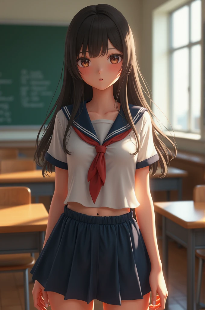 A busty schoolgirl girl