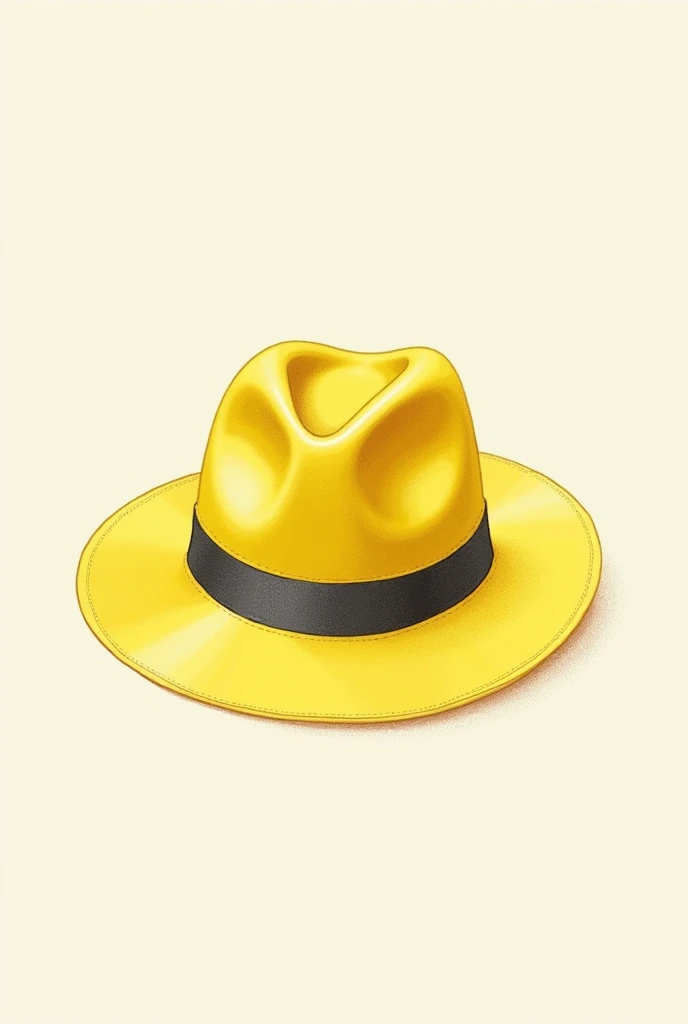 yellow fedora drawing
