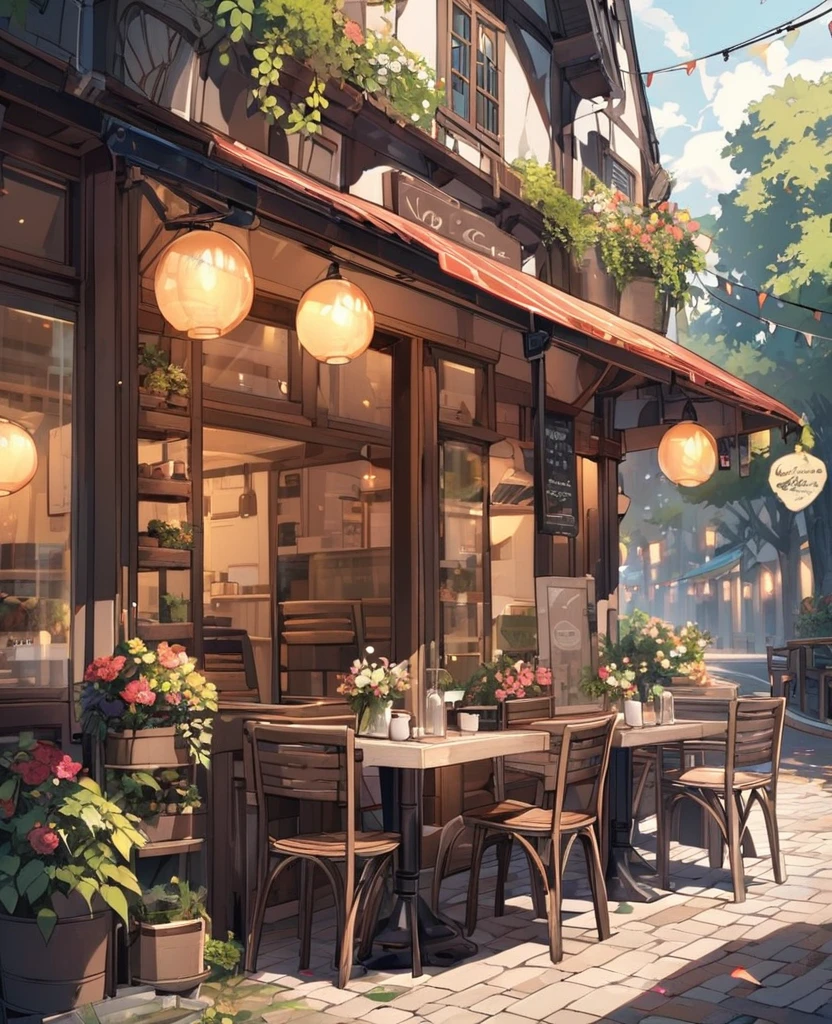Roadside cafe terrace