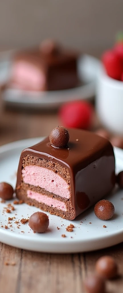Plato 🍽️ se encuentra un dulce pastel de chocolate