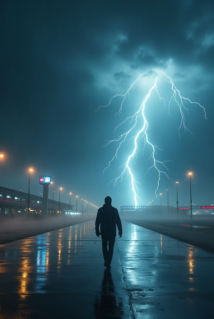 Thunderstorm flyer fir airport place