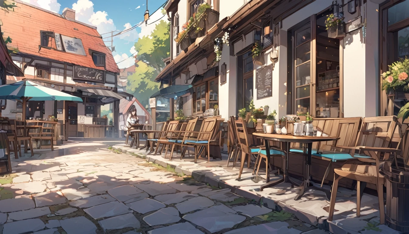 Roadside cafe terrace
