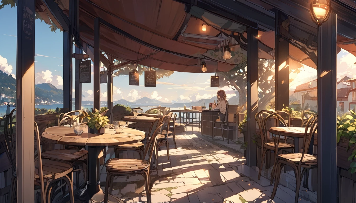 Roadside cafe terrace