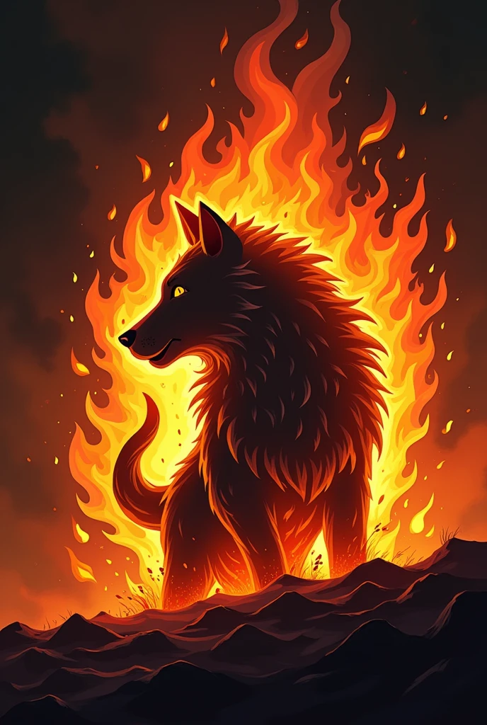 Make a logo with: They eat pussy with a huge fire and it's a war