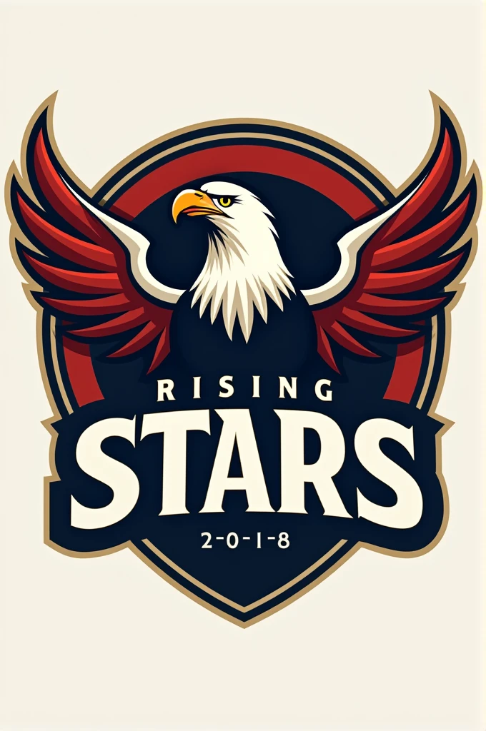 Make football team logo for me realated to real madrid's logo name RISING STARS FOOTBALL CLUB