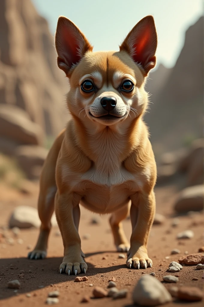 A muscular chihuahua
