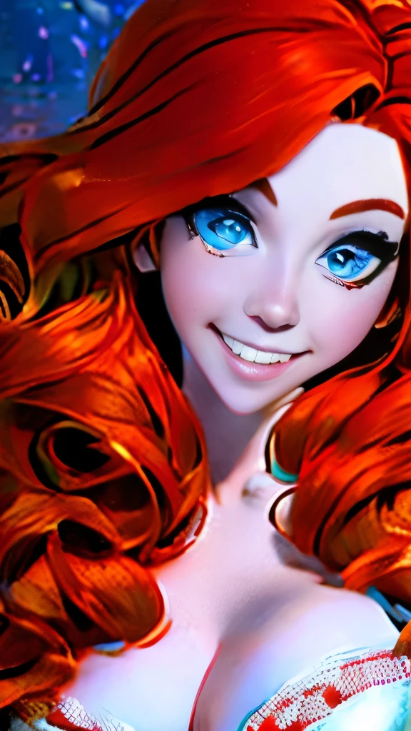 a close up of a woman with red hair and a red and white floral satin bra top, amouranth, better known as amouranth, amouranth as a super villain, young beautiful amouranth, ginger wavy hair, long wavy orange hair, orange glowing hair, orange skin and long fiery hair, flowing ginger hair, orange hair, long orange hair, ginger hair