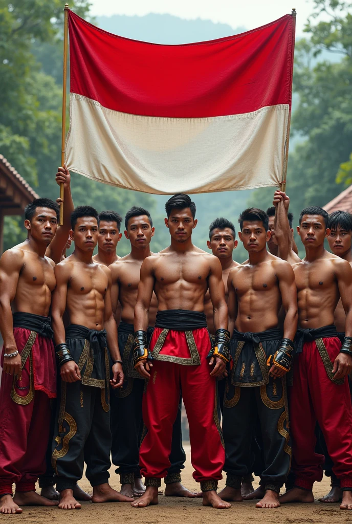 Indonesian fighters association carrying the flag