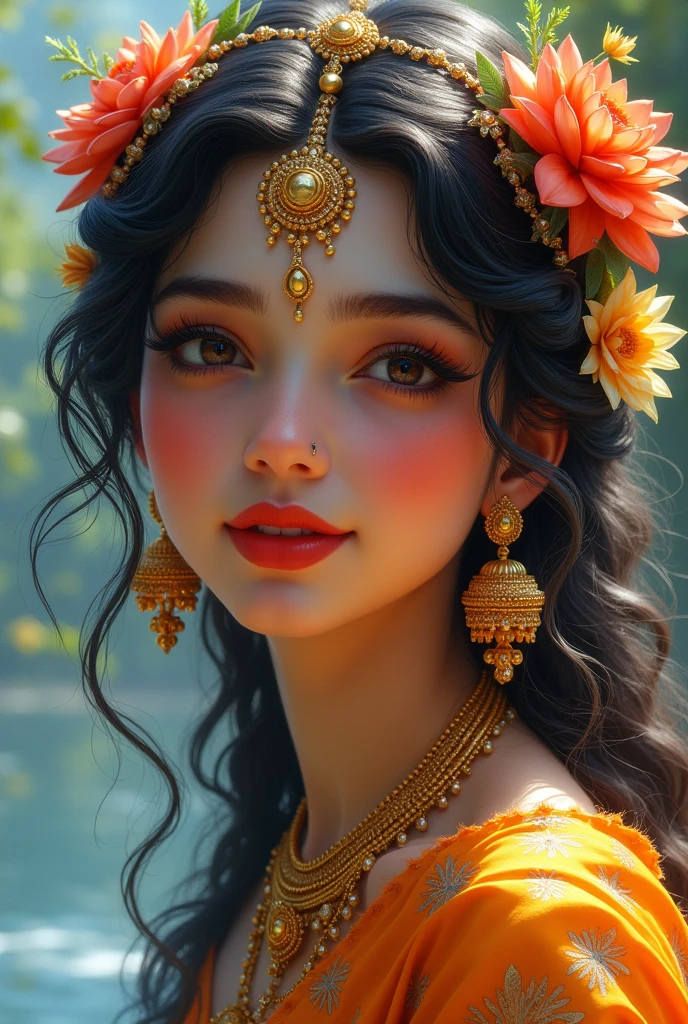 A butiful radha rani with her naughty eyes and osm smil