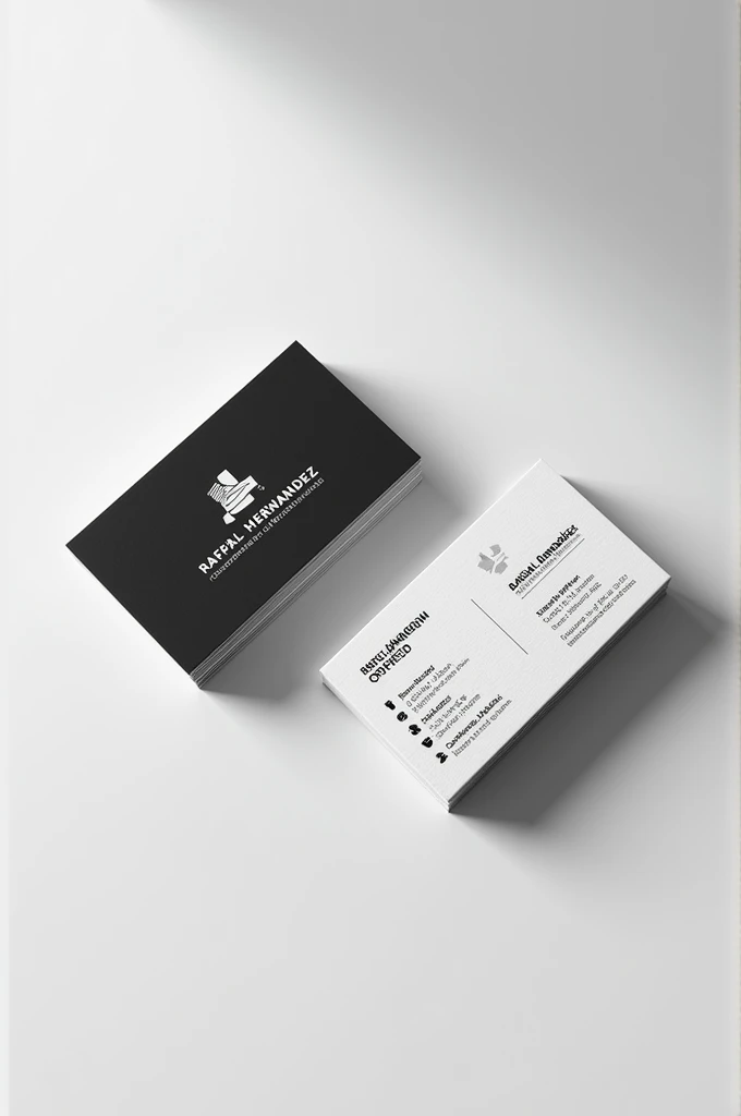 Create a business card with the following information : Rafael Hernández Construction and Remodeling I offer high quality construction and remodeling services, including:
- Custom design - First class finishes Advantages:
- Proven experience - Guaranteed quality - Personalized attention - Competitive prices Contact:
5646301362Rafael Hernández Construction and Remodeling I offer high quality construction and remodeling services, including:
- Custom design - First class finishes Advantages:
- Proven experience - Guaranteed quality - Personalized attention - Competitive prices Contact:
5646301362