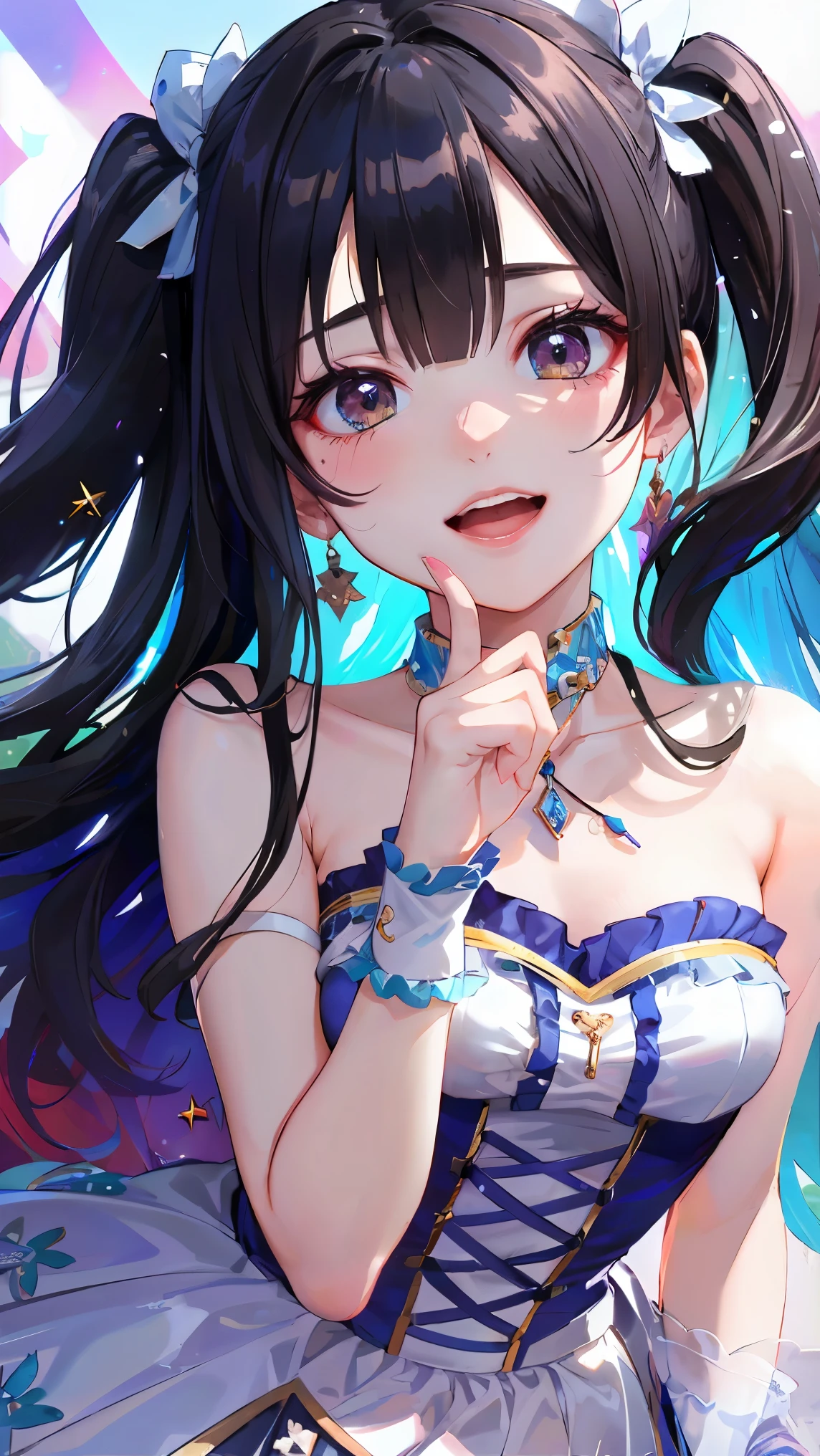 Very cute and beautiful K-POP female idols, Sing on the Gondola Live Stage,
break,
Face close-up, Singing scene, Dress scene, Looking at the audience,
break,
Idols depicted in vibrant colors, Colorful idol dresses, Expressing the singing voice of an idol with warm colors
