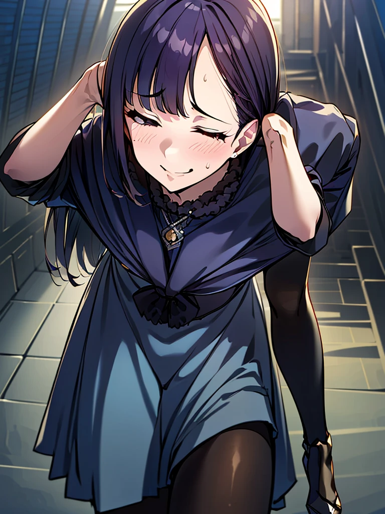 (girl1人, Peeをしなければなりません, Pee herself, Pee, Pee self, Are crying, とてもPeeがしたくて仕方ない), (Peeをしなければなりません, Peeをしなければなりません, Pee, Pee self, Pee, Pee self:1.3), (トイレの列に並ぶgirlたち, Maxi Dresses, Long skirt, 1 handbag, Peeをしなければなりません, Full coverage of the crotch area, girl, Sweat, vapor, Center of chest, shy, Great hands, Looking at the audience, Cute Smile, A woman who is often described as charismatic and intimidating. He has black hair, Thick and slightly wavy, Distinctive, angular features frame the face. His sharp dark eyes always seem to analyze their surroundings with calculated coldness.