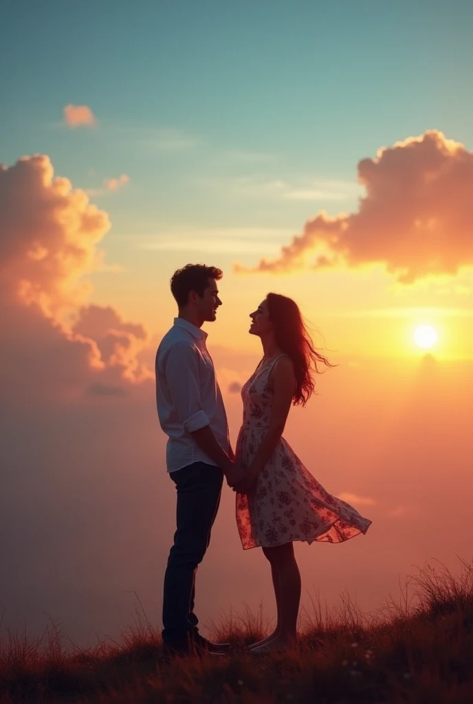 A couple enjoying endless love in the heavens of this world