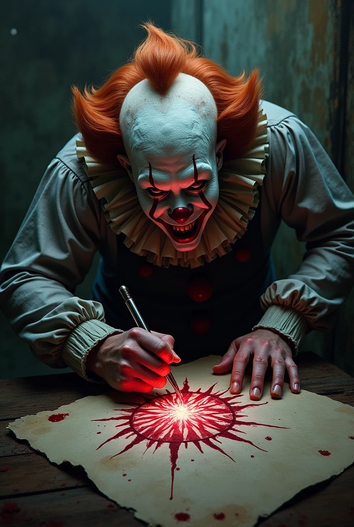 Evil clown tattooing logo