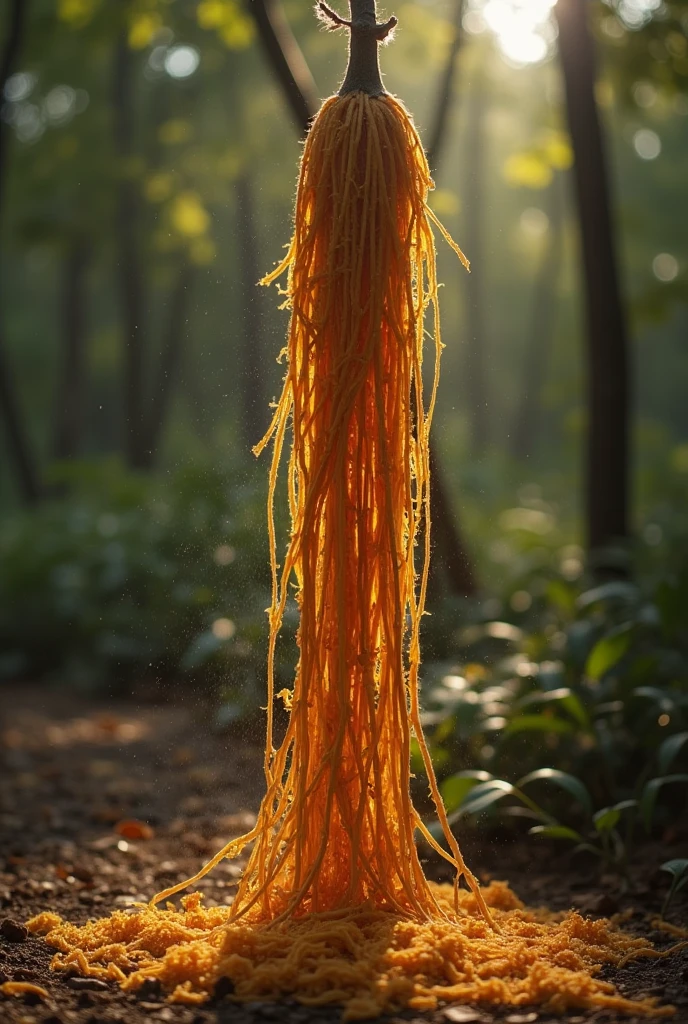 IMAGE OF THE BROWN CAÑIHUA FALLING TO THE GROUND VERTICALLY


