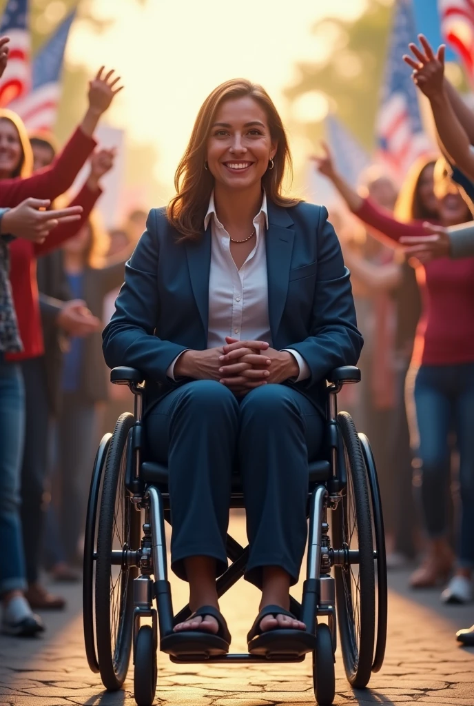 I am a wheelchair user and a candidate for councilor.. I would like you to create a happy wheelchair user in the front and the people behind happy.