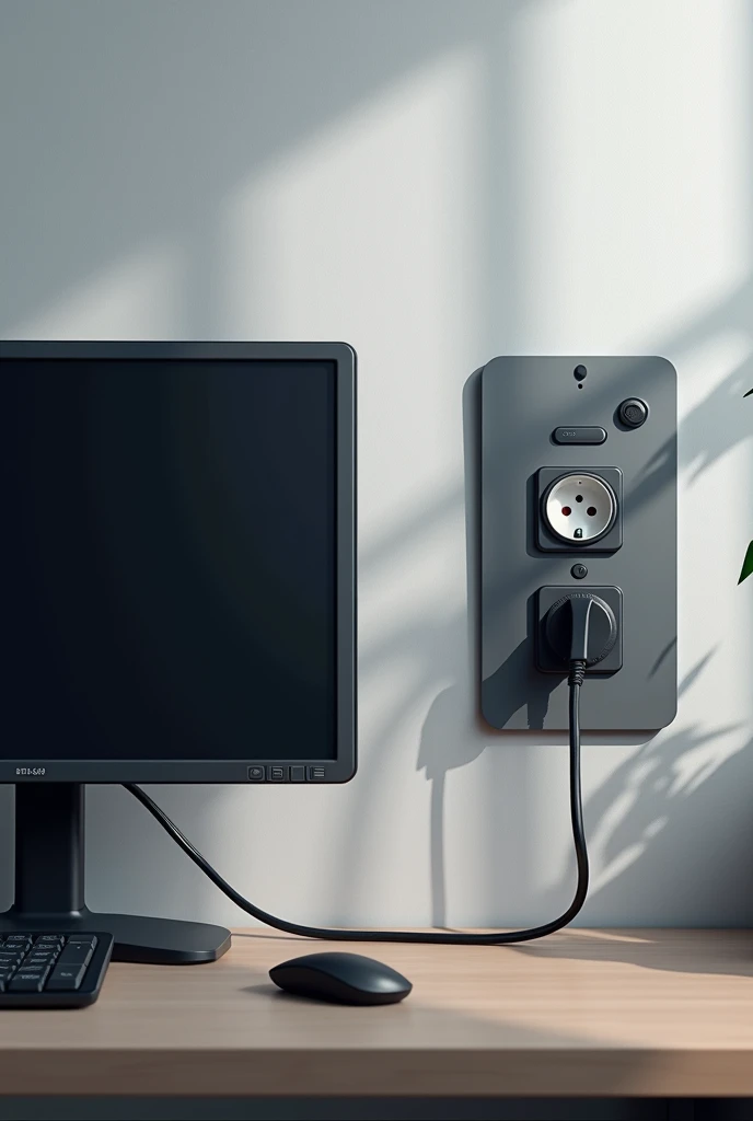 My gaming pc and monitor connected to switch board (two socket controlling by one switch) I can only see the my pc and monitor in this image I want to see with the pc monitor and switch board (two socket one switch)