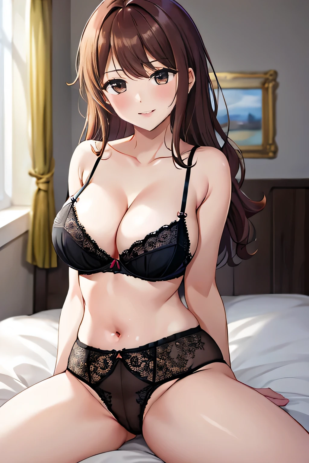 As the alluring woman slowly slid her delicate fingers to loosen the strap of her bra, a sense of sensuality filled the room. Her eyes glimmered with a hint of mischief, and a knowing smile played on her lips. The fabric of her lingerie softly caressed her skin as she made each subtle movement, exuding confidence and a captivating allure that left those around her spellbound. The air was filled with a sense of anticipation as she revealed a glimpse of her bare shoulders, a tantalizing sight that spoke of both elegance and seduction.