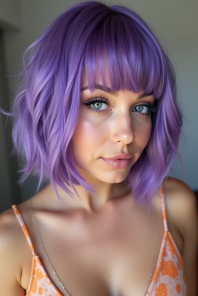 Purple Bob Hair Creampie SEX adult