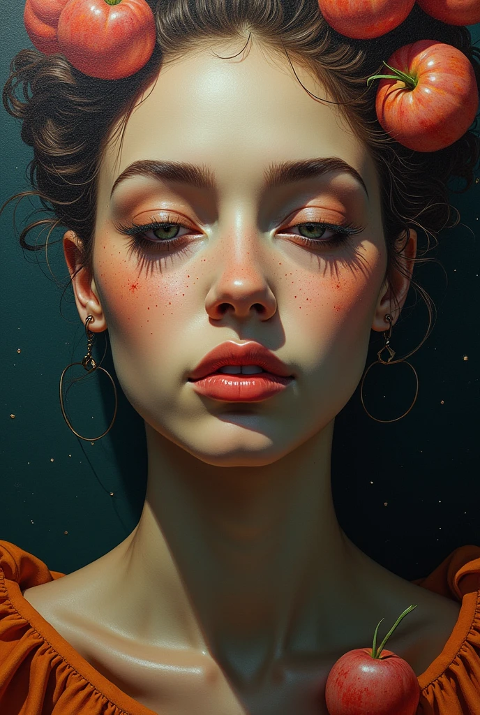 I am the last surrealist painting that exists on this planet, the last work of art that represents a beautiful woman of different races full of hope wrapped in an unreal world full of strange things., The message I want to leave is that art once existed , real very real , 24k unique piece rule of thirds cinema lighting finishes like photoshop and colors of a work of art great depth of field difference of 3d planes