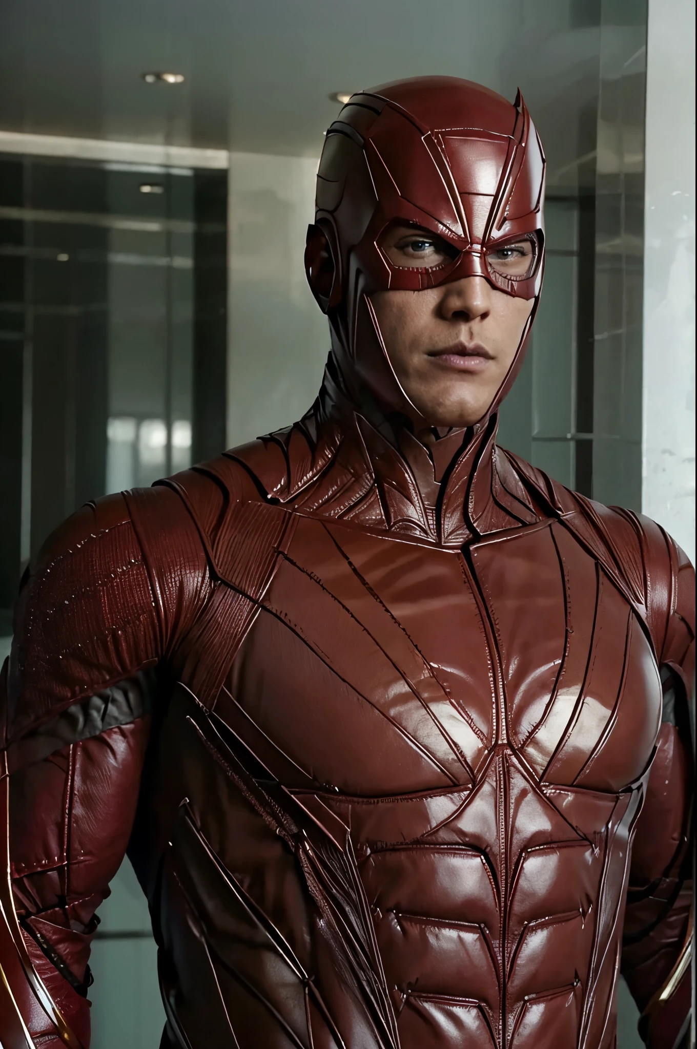 masterpiece, best quality, 1man beautiful, tall and muscular face, broad shoulders, finely detailed eyes and detailed face, extremely detailed CG unit wallpaper, intricate details, short hair, red costume,, 8k, wallpaper, official art, ultra detailed, beautiful and aesthetic. Red scorpion costumes . Marvel. X-Men. Daredevil . The flash big muscle.. glass eyes