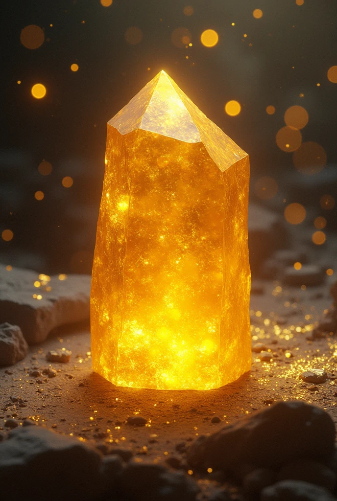 Citrine Power Stone Card,masterpiece, Highest quality, (Highly detailed CG Unity 8k wallpaper), (Highest quality), (Best illustrations), (Best Shadow), Absurd, Realistic lighting, (abyss), Beautiful sparkle, Tarot Cards,Yellow crystal