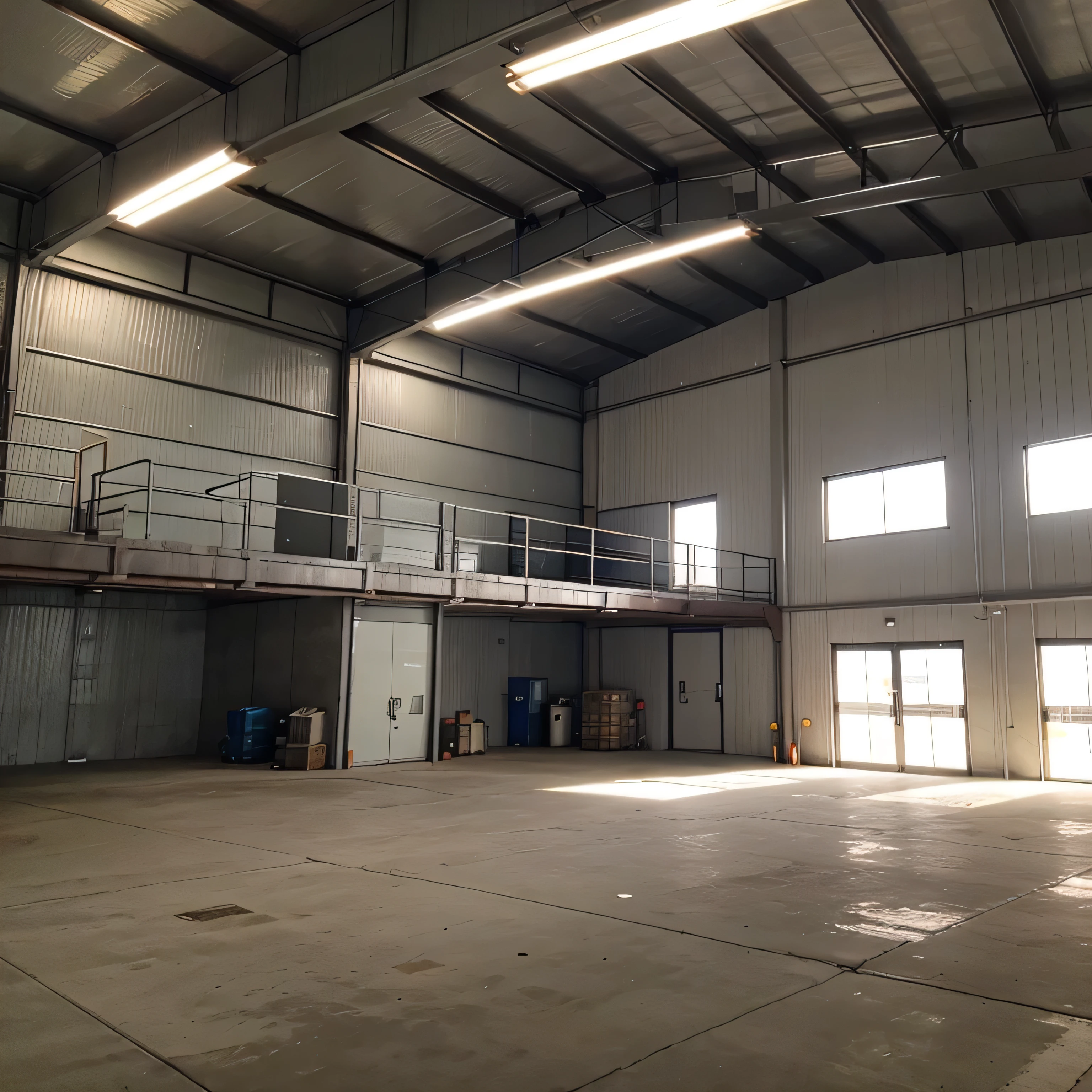 industrial warehouse for technical service of electric generators