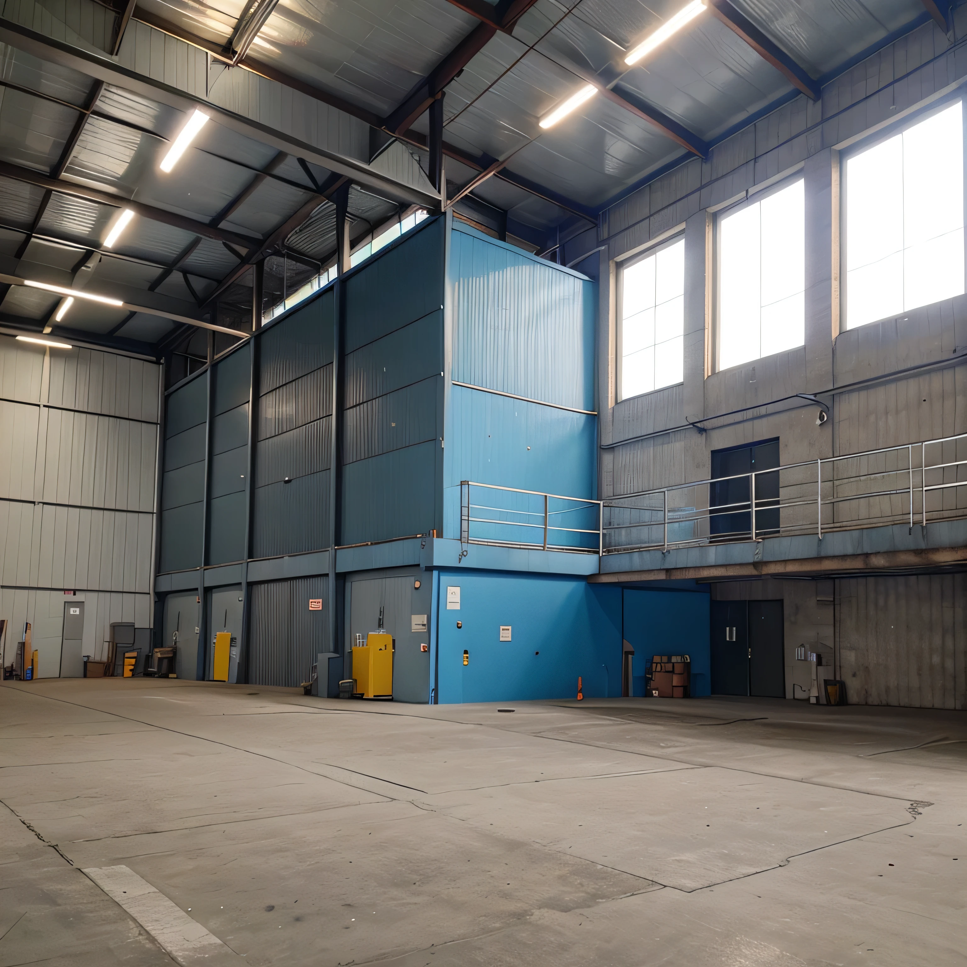 industrial warehouse for technical service of electric generators