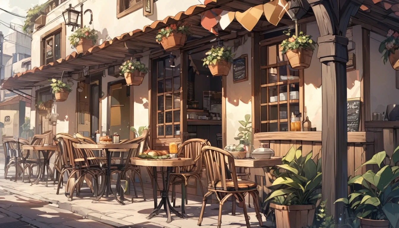 Roadside Mexican cafe terrace