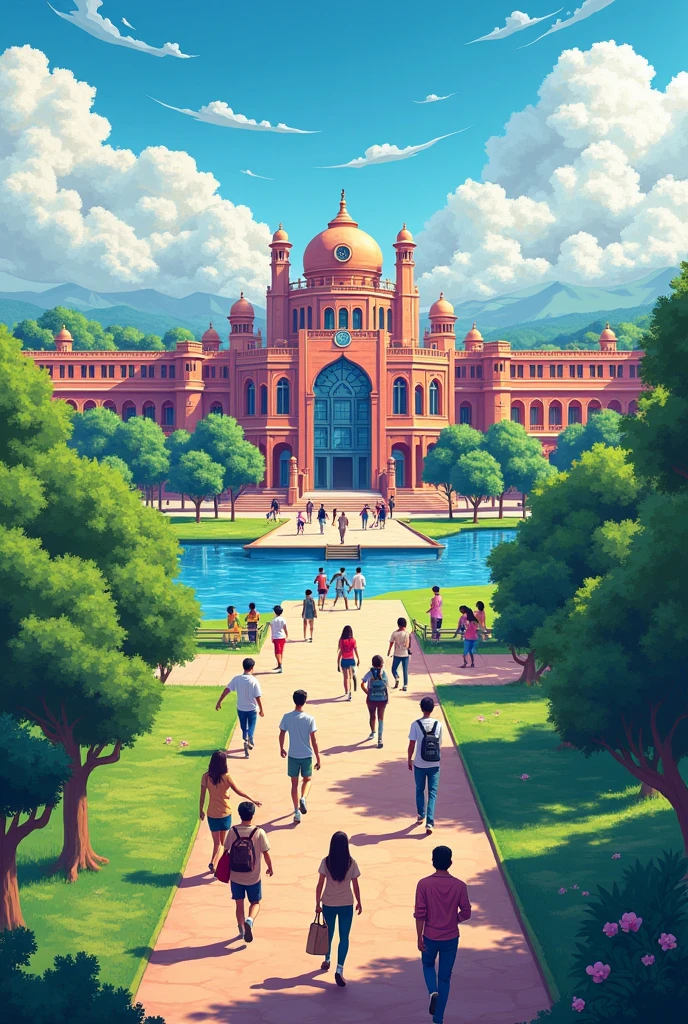 IIT Delhi Campus in anime version
