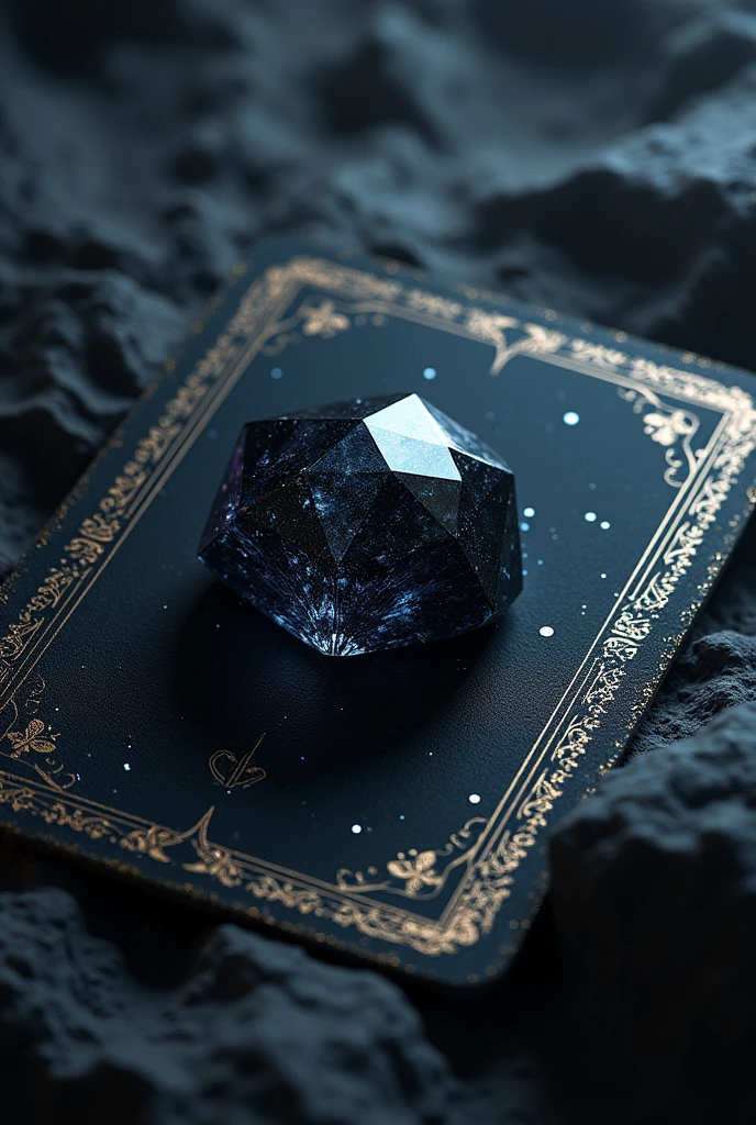Obsidian(obsidian)Power Stone Cards,masterpiece, Highest quality, (Highly detailed CG Unity 8k wallpaper), (Highest quality), (Best illustrations), (Best Shadow), Absurd, Realistic lighting, (abyss), Beautiful sparkle, Tarot Cards,Black crystal