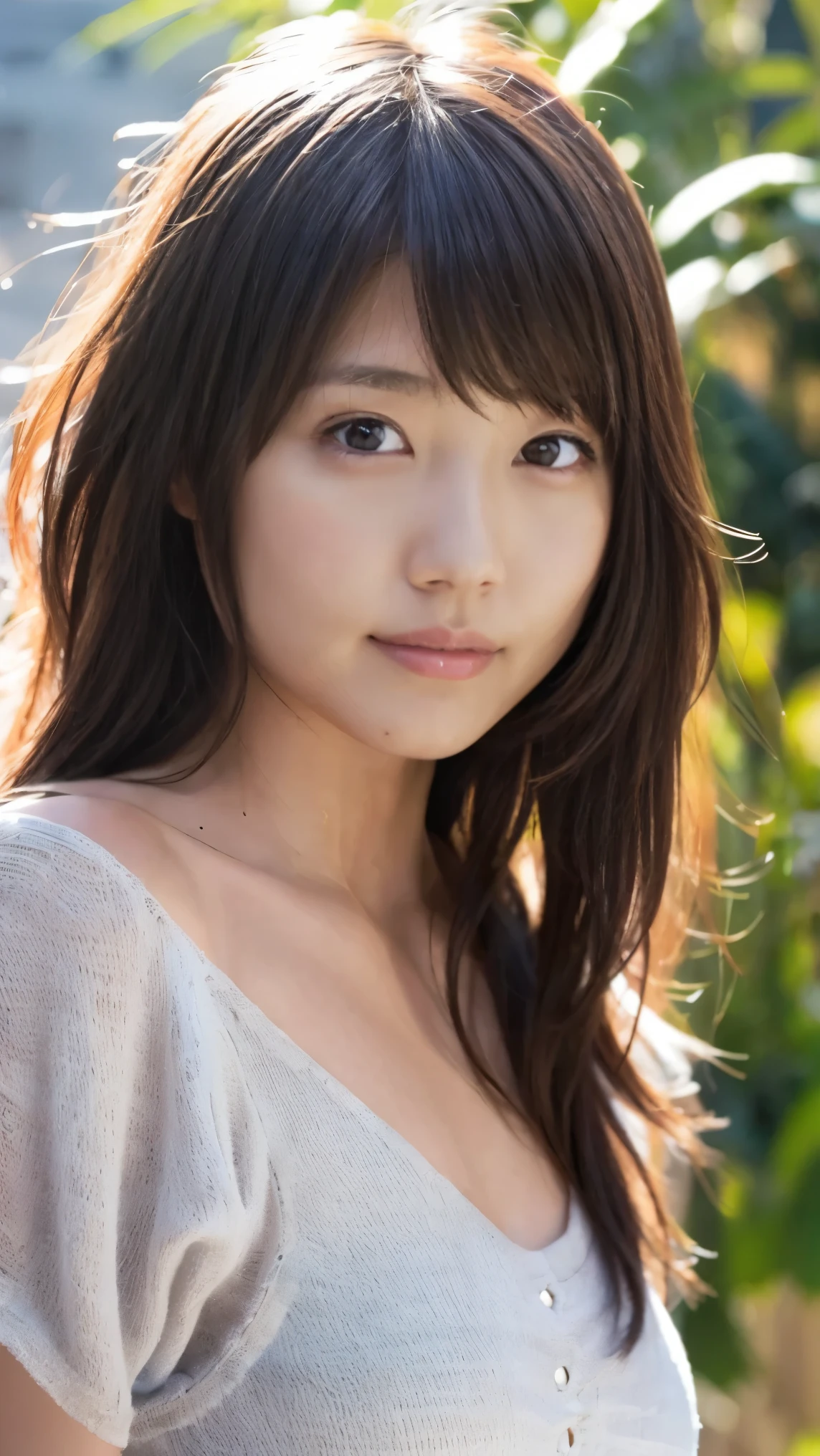 Everything modern:1.66, Cute Japanese Women Photos, smile, 20-year-old, Oil and hair palm for one-length straight hair:1.55, (photo Realistic:1.4), (hyper Realistic:1.4), (Realistic:1.3), (Smoother lighting:1.05), (Improving the quality of cinema lighting:0.9), 32K, 1 girl,20-year-oldの女の子, Realistic lighting, Backlight, The light shines on your face, Ray Tracing, (Bright light:1.2), (Improvement of quality:1.4), (Highest quality Realistic textured skin:1.4), fine grain, Detailed face,(smile:1.0), (Emphasis on face close-up:1.3), (Enhances the beauty of skin texture:1.1),((Extremely precise and accurate anatomy:1.0)), (Enhances the beauty of skin texture:1.1), Clean and glowing skin, mesh, thin:1.2, (Realistic:1.3), Realisticなライティング, (Smoother lighting:1.05), 32K, One Japanese woman, fine grain, Detailed face, (Film Grain:1.1),(Accentuates body lines:1.1), High resolution, Natural look, Kind eyes, Improves hair quality, Delicate light and shadow, Transparent muscles, Graceful pose, Beautiful Eyes, Sharp details, Soft light reflection, Beautiful contours, Delicate skin tone, Fine hair texture,Cute Japanese Women Photos,