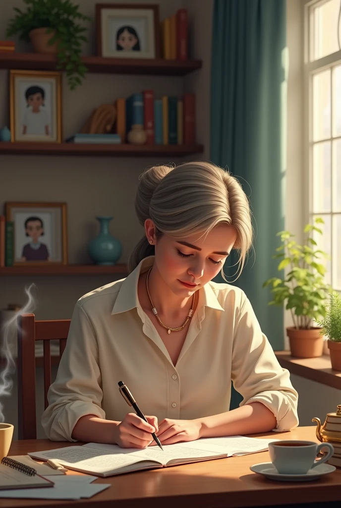 Mom writing
