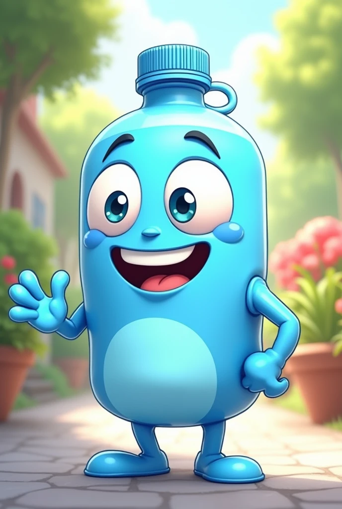 Cartoon drinking water bottle png, both bottle and pack type.