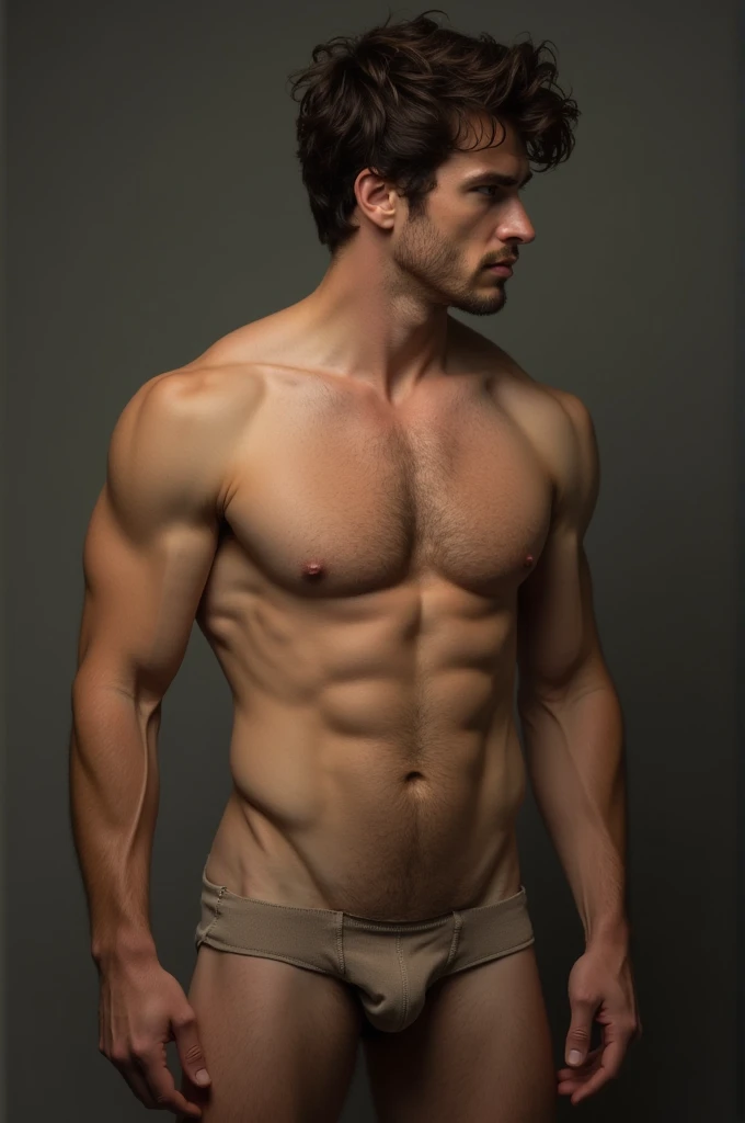 I want a naked man with his penis out, another realistic one