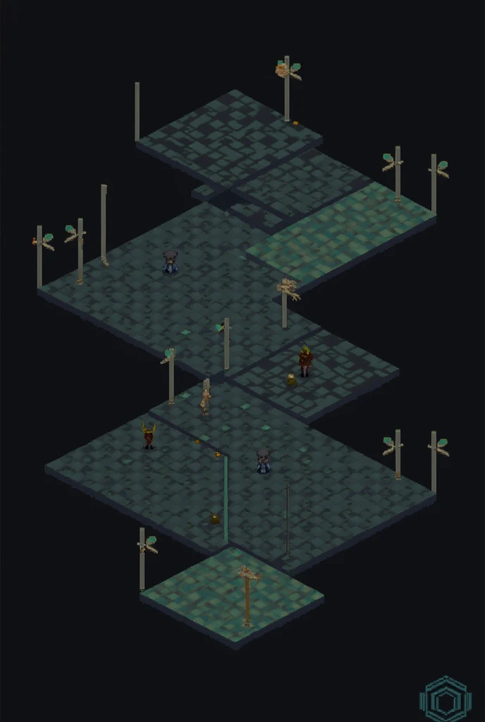 2d game asset, tileset, creepy, dark