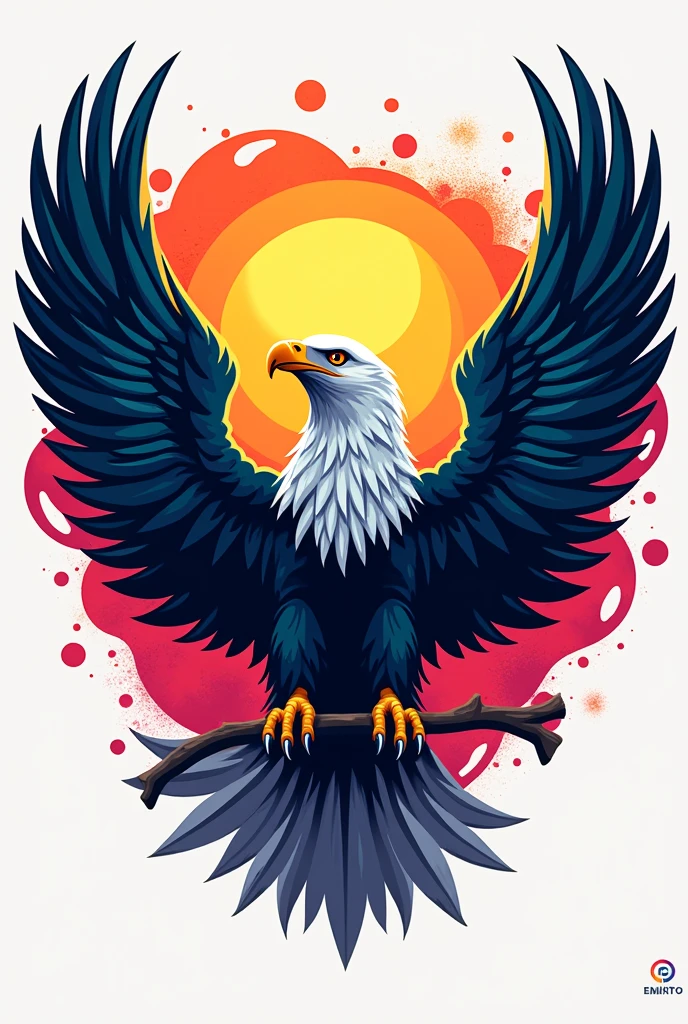 Create a logos named about eagle fighters youth with color full