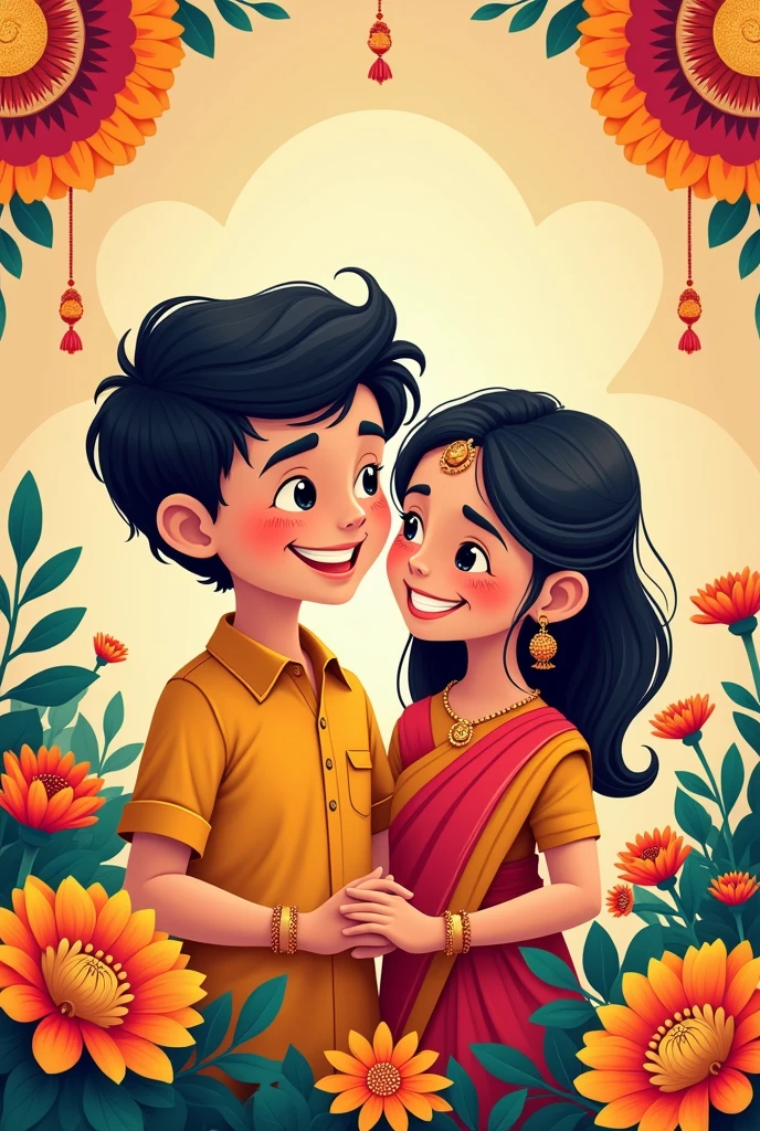Raksha bandhan festival invite with text