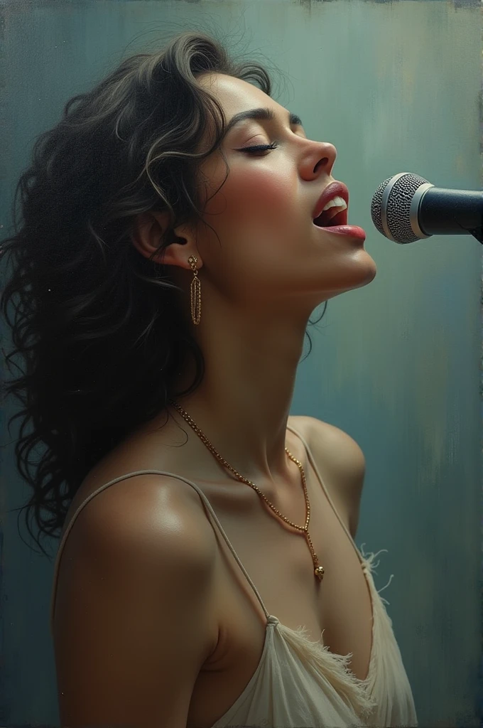 Singing song a lady