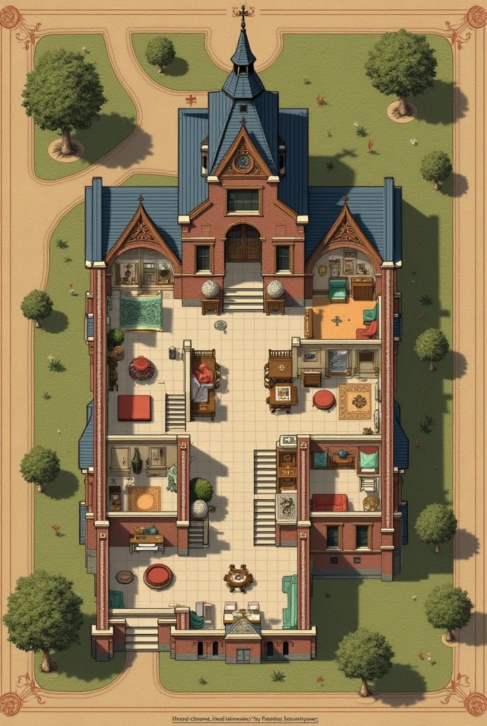 Floor plan of Fyodor Karamazov's House