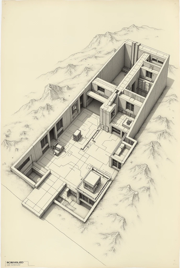 Create me a plan of bunker 599 From Rietveld Landscape