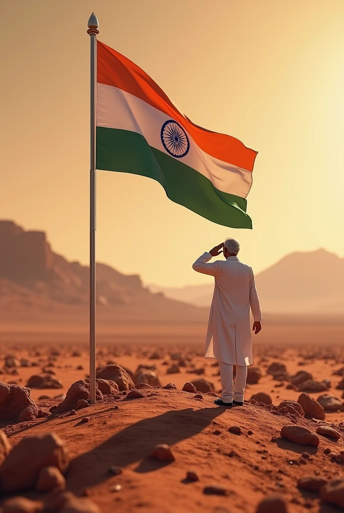 Indian flag in mars
Where Apj abdul kalam standing near the flag with salute