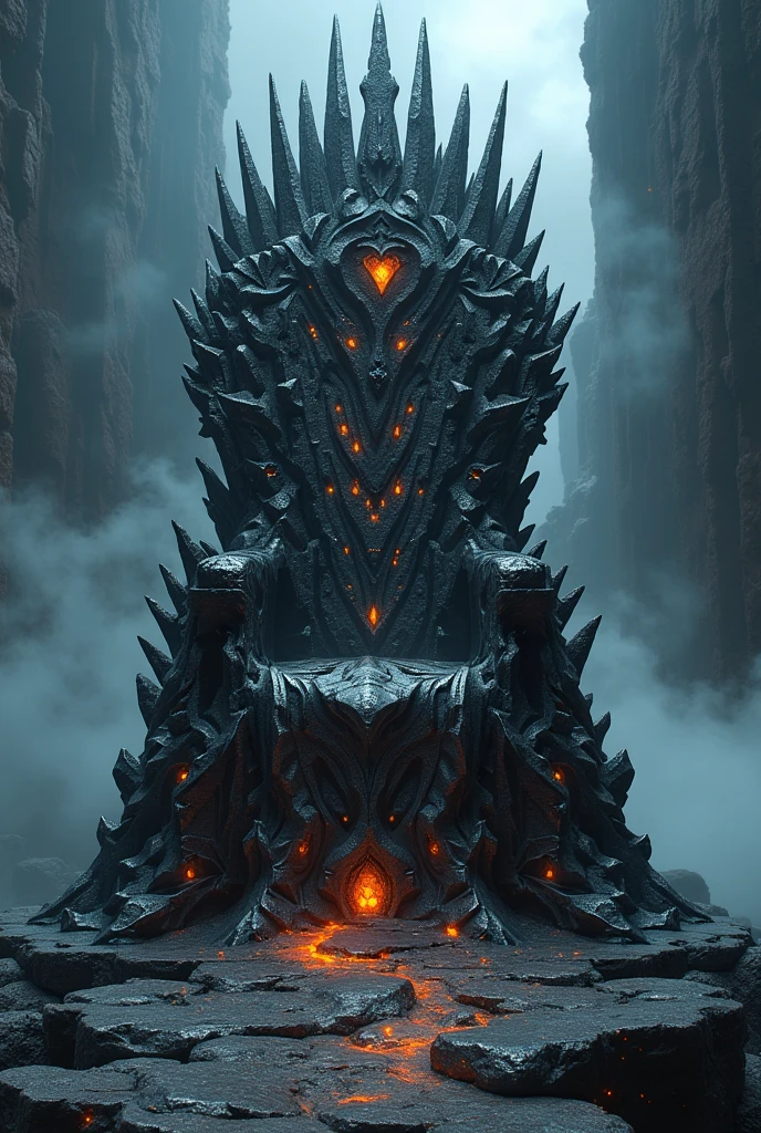 A book cover.
In the center of the cover a Throne made of volcanic rock and precious stones